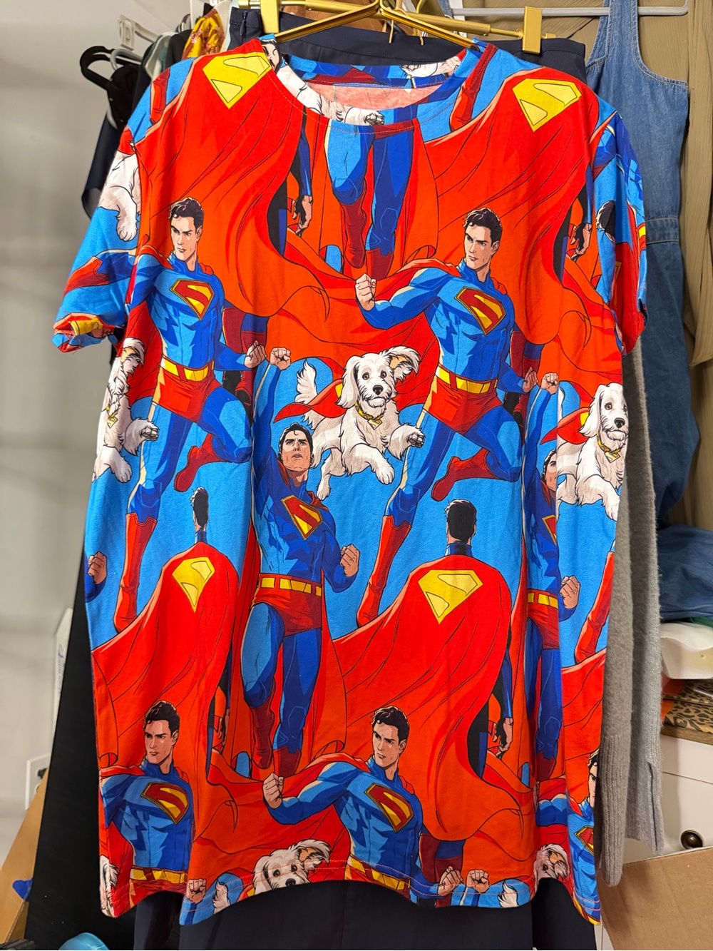 NWOT DC SUPERMAN PRINTED TEE SZ L
